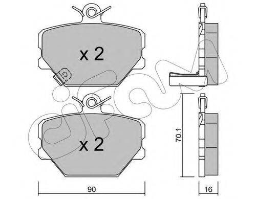 CIFAM 8223410 Комплект тормозных колодок, дисковый тормоз