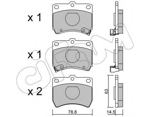 CIFAM 8223700 Комплект тормозных колодок, дисковый тормоз