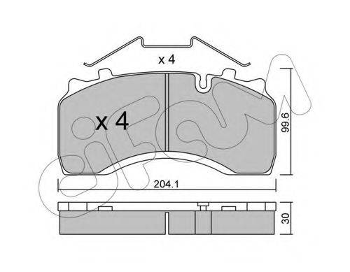 CIFAM 8225900 Комплект тормозных колодок, дисковый тормоз