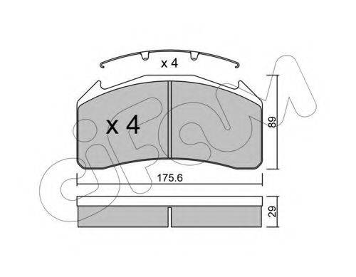 CIFAM 8225910 Комплект тормозных колодок, дисковый тормоз