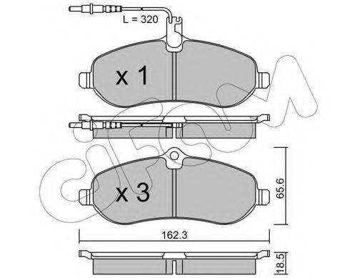 CIFAM 8227070 Комплект тормозных колодок, дисковый тормоз