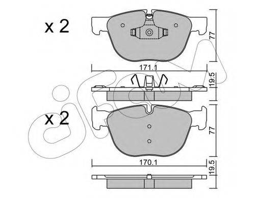 CIFAM 8227700 Комплект тормозных колодок, дисковый тормоз