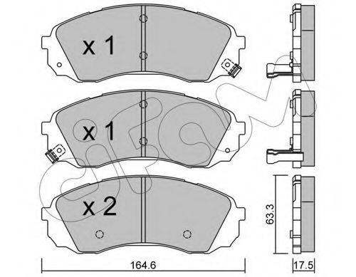 CIFAM 8227850 Комплект тормозных колодок, дисковый тормоз