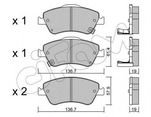 CIFAM 8227940 Комплект тормозных колодок, дисковый тормоз