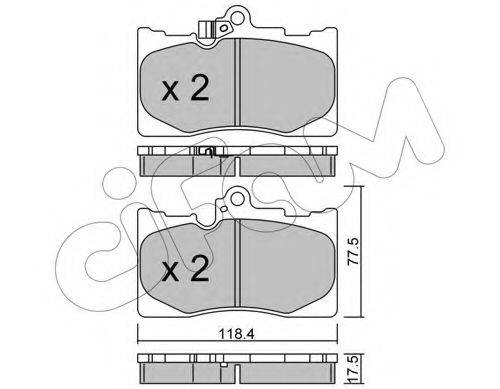 CIFAM 8227990 Комплект тормозных колодок, дисковый тормоз