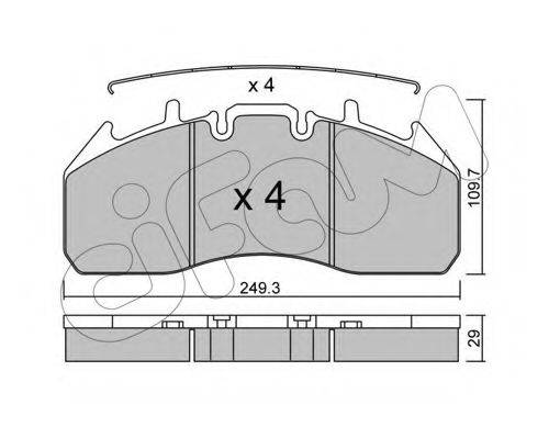 CIFAM 8228090 Комплект тормозных колодок, дисковый тормоз