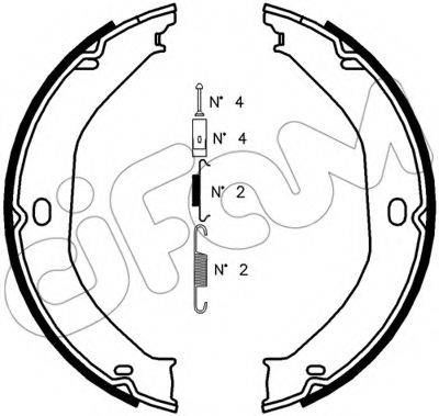 CIFAM 153360K Комплект тормозных колодок, стояночная тормозная система