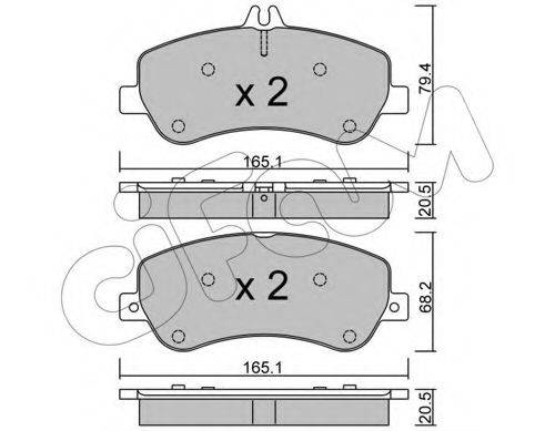 CIFAM 8228250 Комплект тормозных колодок, дисковый тормоз