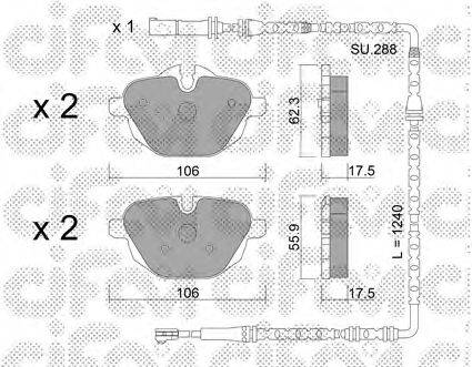 CIFAM 8229201K Комплект тормозных колодок, дисковый тормоз