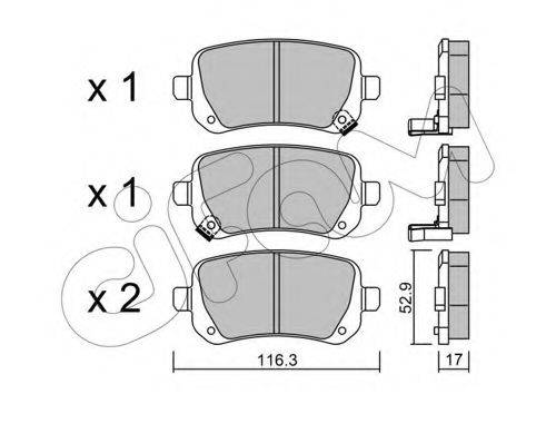 CIFAM 8228640 Комплект тормозных колодок, дисковый тормоз