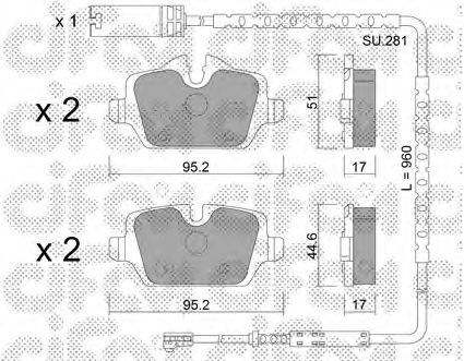 CIFAM 8226411K Комплект тормозных колодок, дисковый тормоз