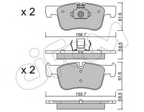 CIFAM 8229600 Комплект тормозных колодок, дисковый тормоз