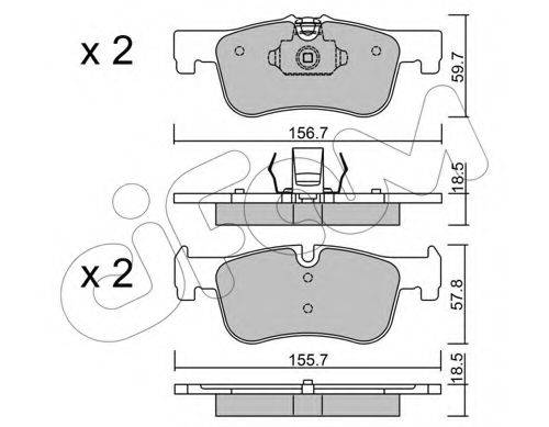 CIFAM 8229590 Комплект тормозных колодок, дисковый тормоз