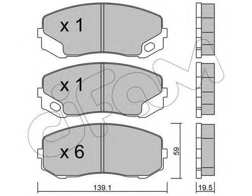 CIFAM 8229100 Комплект тормозных колодок, дисковый тормоз