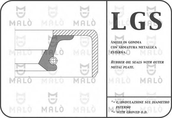 MALO 13364 Уплотняющее кольцо, ступица колеса