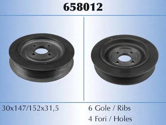MALO 658012 Ременный шкив, коленчатый вал