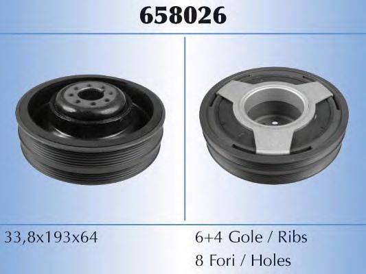 MALO 658026 Ременный шкив, коленчатый вал