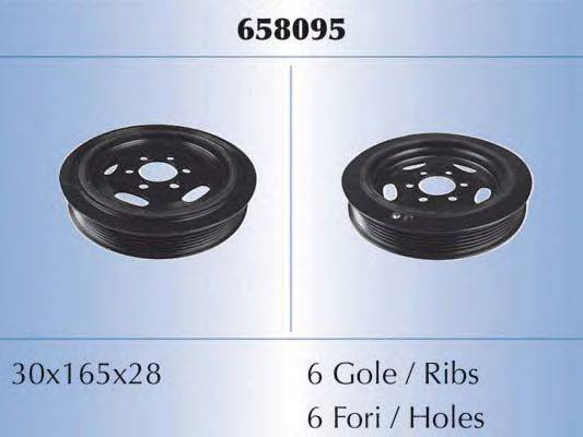 MALO 658095 Ременный шкив, коленчатый вал