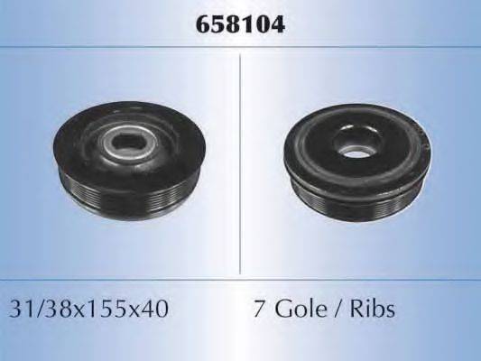MALO 658104 Ременный шкив, коленчатый вал