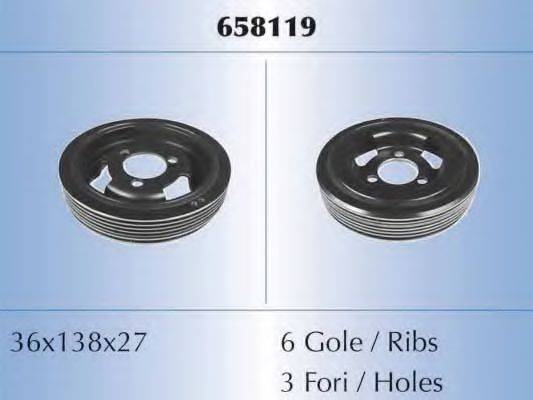 MALO 658119 Ременный шкив, коленчатый вал