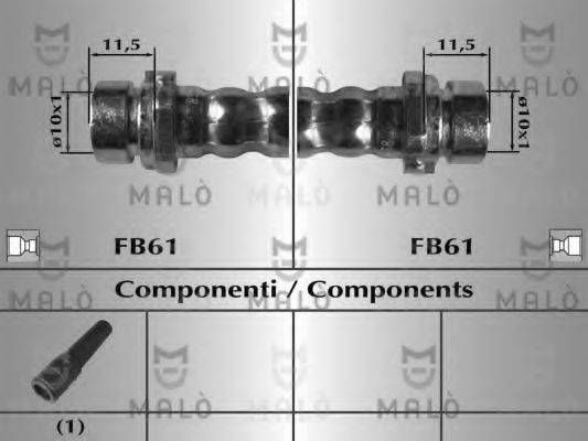 MALO 80001 Тормозной шланг