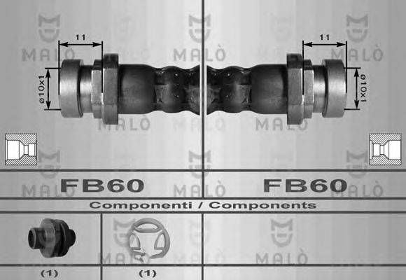 MALO 80009 Тормозной шланг