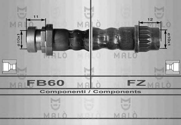 MALO 80010 Тормозной шланг