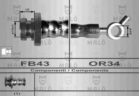 MALO 80105 Тормозной шланг