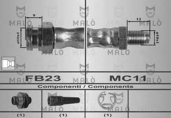MALO 80189 Тормозной шланг