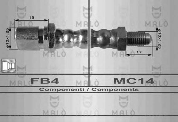 MALO 8019 Тормозной шланг