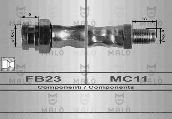 MALO 80198 Тормозной шланг