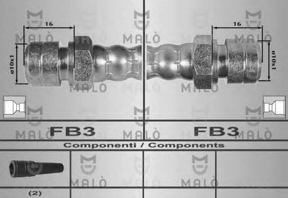 MALO 80240 Тормозной шланг