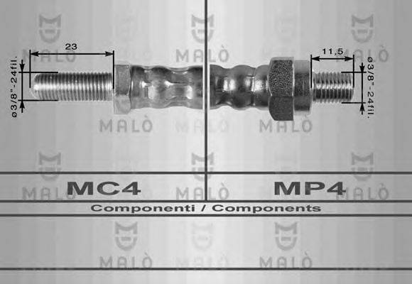MALO 8025 Тормозной шланг