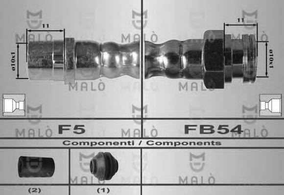 MALO 80258 Тормозной шланг