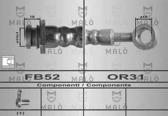 MALO 80279 Тормозной шланг