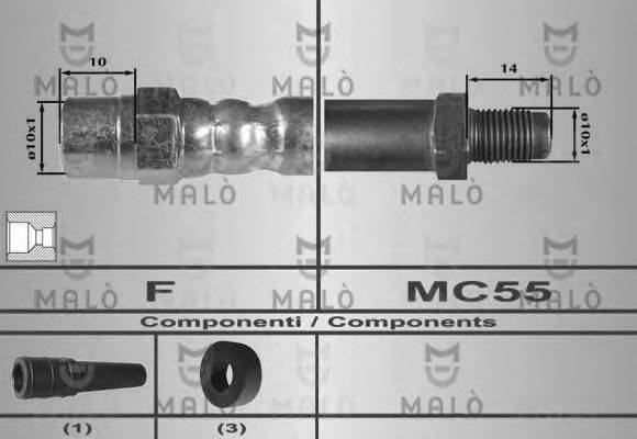 MALO 80289 Тормозной шланг