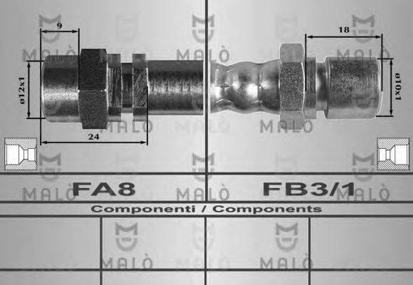 MALO 80333 Тормозной шланг