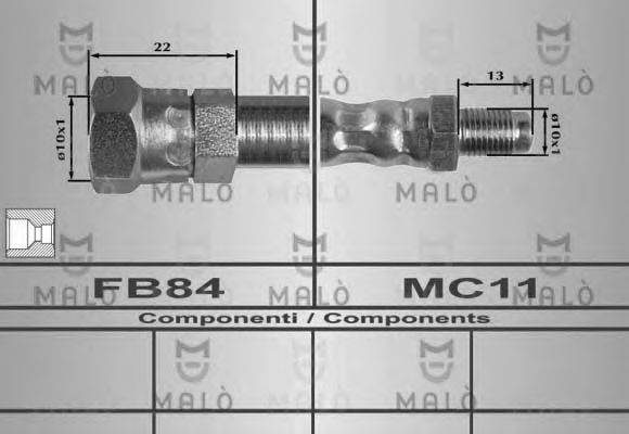 MALO 80338 Тормозной шланг