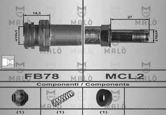 MALO 80388 Тормозной шланг