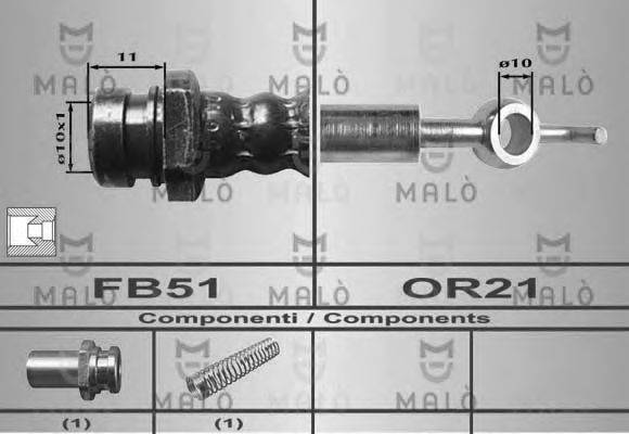 MALO 80389 Тормозной шланг