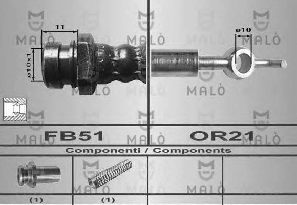 MALO 80391 Тормозной шланг