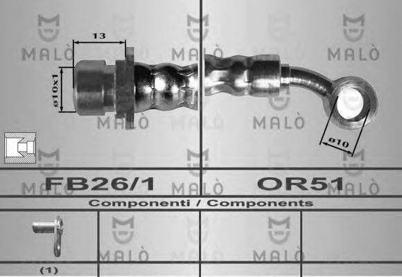 MALO 80464 Тормозной шланг