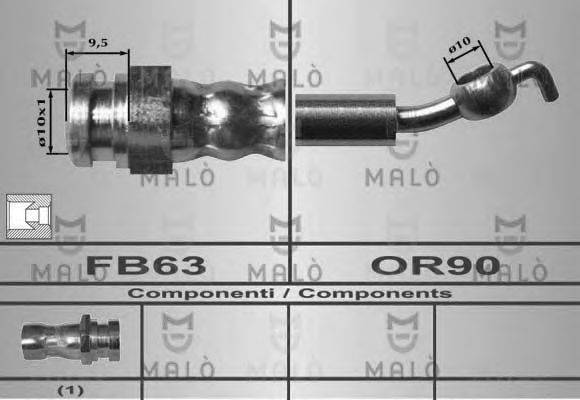 MALO 80547 Тормозной шланг