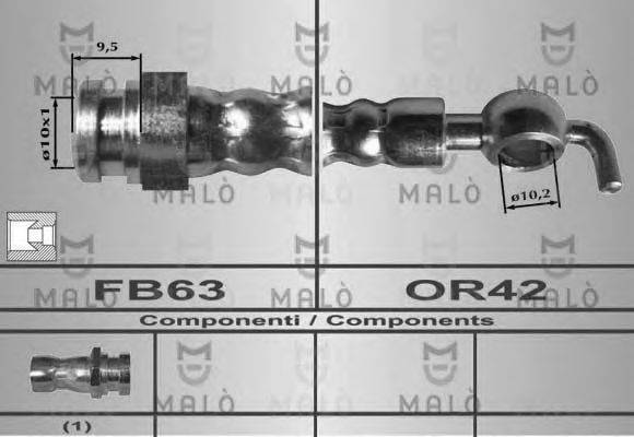 MALO 80553 Тормозной шланг