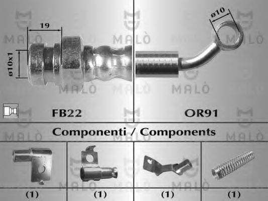 MALO 80629 Тормозной шланг
