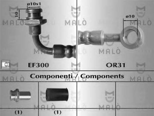 MALO 80695 Тормозной шланг