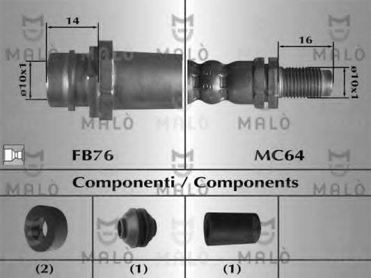 MALO 80713 Тормозной шланг