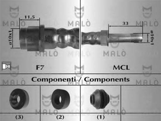 MALO 80721 Тормозной шланг