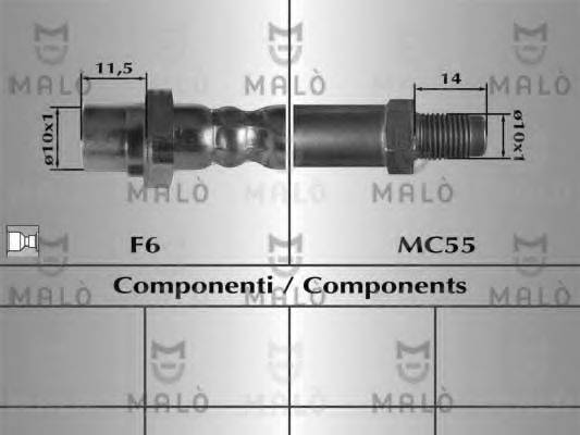MALO 80729 Тормозной шланг