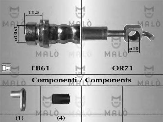 MALO 80751 Тормозной шланг